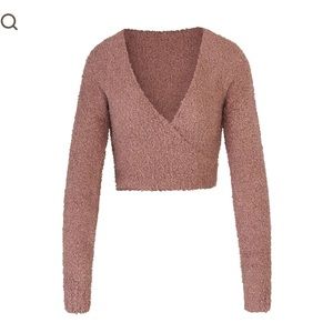 Skims Cozy knit Wrap Top